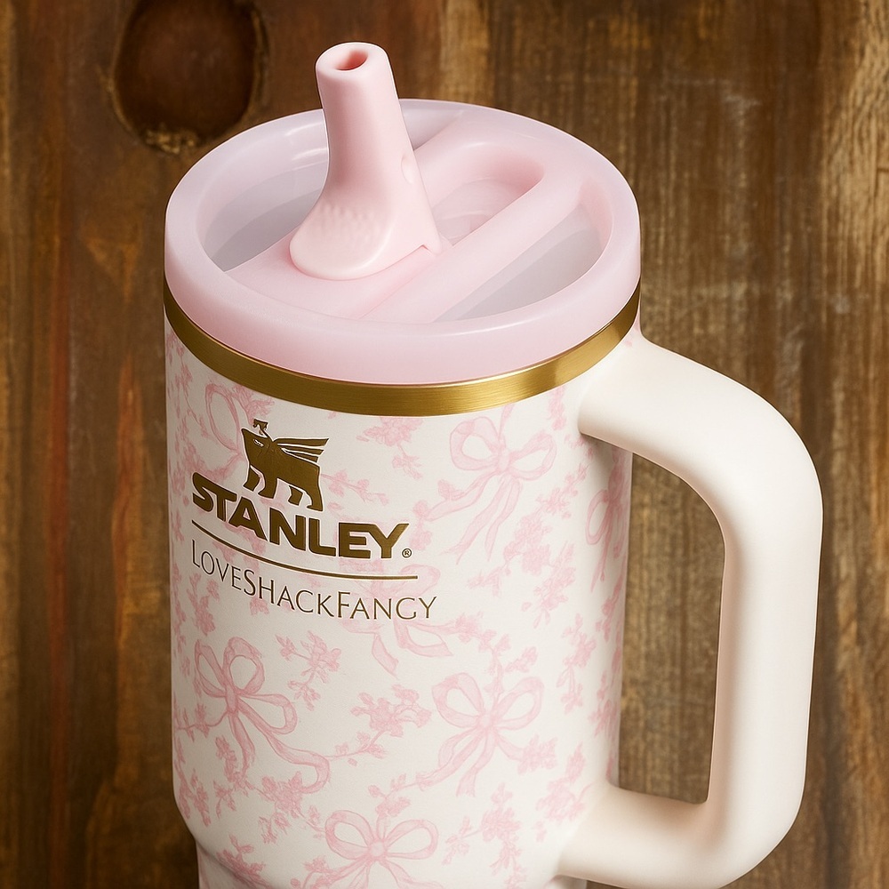 Stanley 1913 x LoveShackFancy Holiday Quencher® Coquette Bow Chantilly - Picture 3 of 4